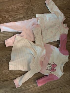 Baby Pink Minnie Mouse Long Sleeve Top + Pink Outfit Set